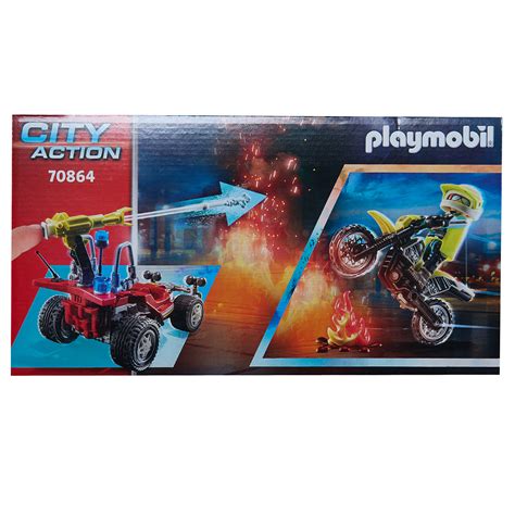 PLAYMOBIL Opération de pompiers avec voiturette de pompiers 70864