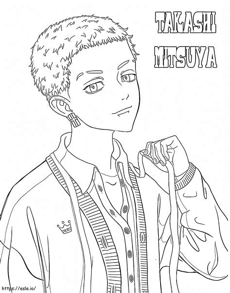 Tokyo Revengers Takashi Mitsuya Coloring Page