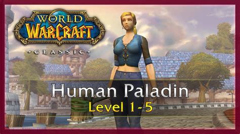 Wow Classic Human Paladin Level 1 5 Launch Day Youtube