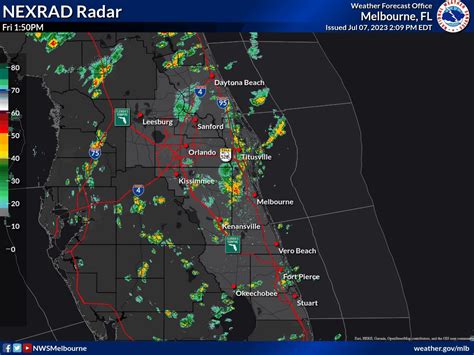 Nws Melbourne On Twitter 210pm Scattered Storms Are Now At The