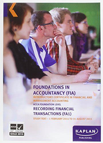 Fa Recording Financial Transactions Study Text By Fia Goodreads