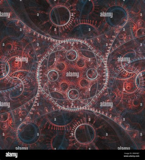 Abstract Mechanical Background Steampunk Fractal Tile Stock Photo Alamy