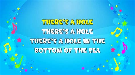 There's a Hole In the Bottom of the Sea | Sing A Long | Nursery Rhyme ...