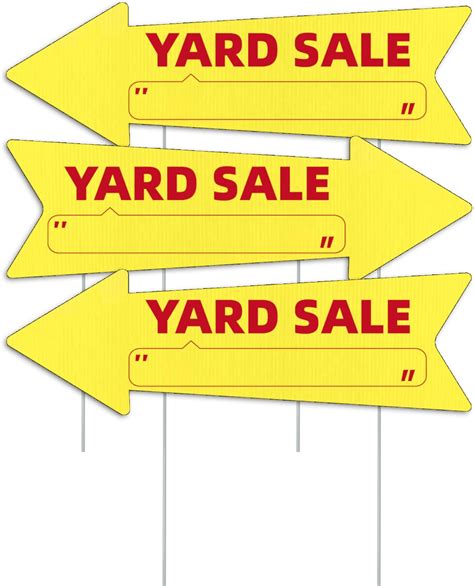 Amazon Lesnala Pcs Double Sided Garage Sale Sign With Stakes