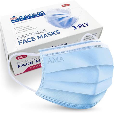 MADE IN USA Disposable Face Mask By AMERICAN MASK ALLIANCE ASTM Level