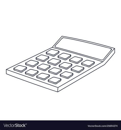 Calculator Doodle Style Black And White Royalty Free Vector