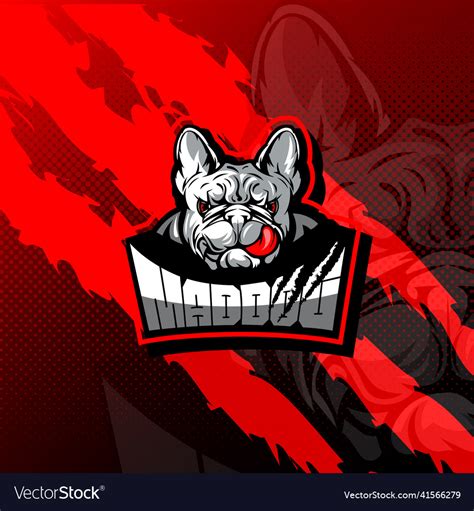 Mad dog logo for esport Royalty Free Vector Image