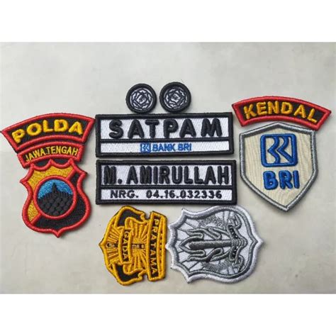 Logo Satpam Bordir Timbul Custom Ready Seluruh Wilayah Indonesia