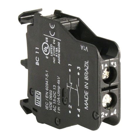 Weg Csw Bc11 Contact Block Double 1 X No 1 X Nc Control Gear