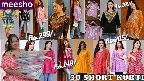 30 Meesho Huge Trendy Short Kurti Haul 🤭omg 😱 Itna Bda Froud Ho Gya