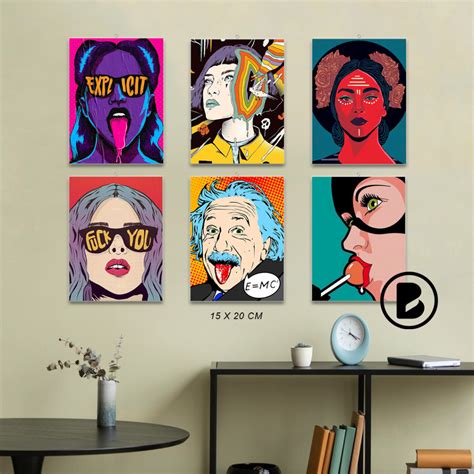 Jual HIASAN DINDING POP ART EINSTEINS HIASAN DINDING TEMPEL TEMBOK POP