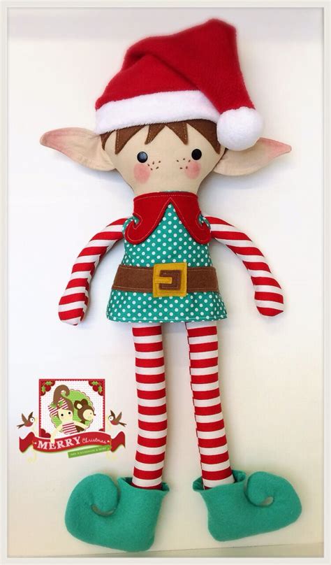 Handmade Elf Doll Christmas Christmas Elf Doll Christmas Dolls Elf Crafts