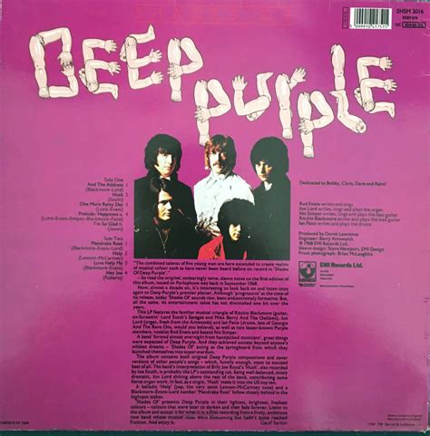 Classic Rock Covers Database Deep Purple Shades Of Deep Purple 1968