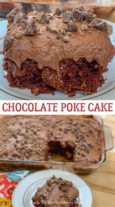 Easy And Decadent Chocolate Poke Cake Recipe Recipe Poke Cake Recipes Dump Cake Recipes