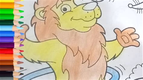 Lion Colour Drawing Easy Lion Drawing Colour Simple Easy Step By