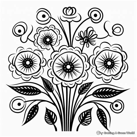 Floral Design Coloring Pages Free And Printable