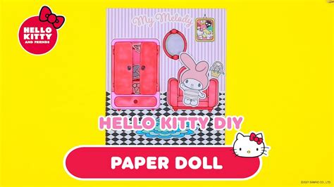 My Melody Paper Doll Hello Kitty Diy Youtube