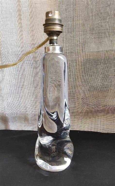 Ancien Pied De Lampe En Cristal Schneider Paris EBay