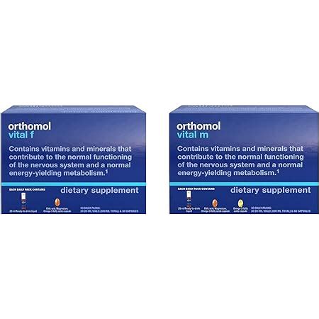 Amazon Orthomol Vital F Vital M Vial Multivitamin Day