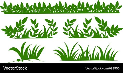 Grass Silhouettes Royalty Free Vector Image Vectorstock