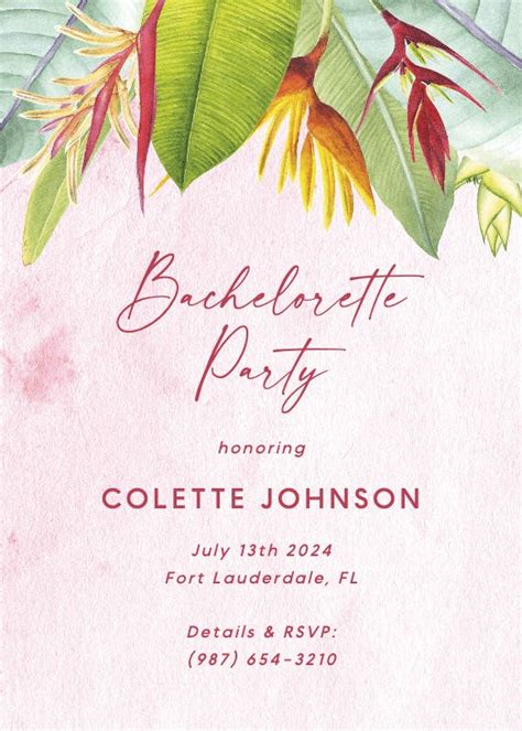 Bride Tribe Bachelorette Party Invitation Template Free Greetings