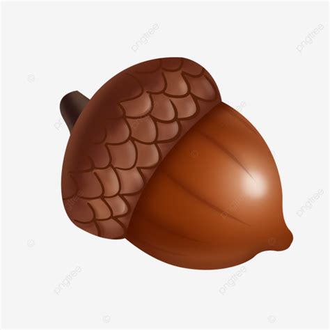 Simulation Acorn Autumn Nuts Fall Autumn Fruit PNG Transparent