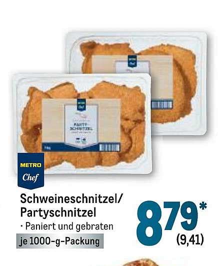 Metro Chef Schweineschnitzel Oder Partyschnitzel Angebot Bei Metro