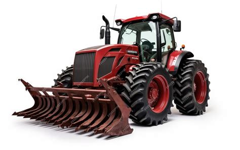 Premium Photo | Gorgeous Rake Tractor Attachment Isolated On White ...