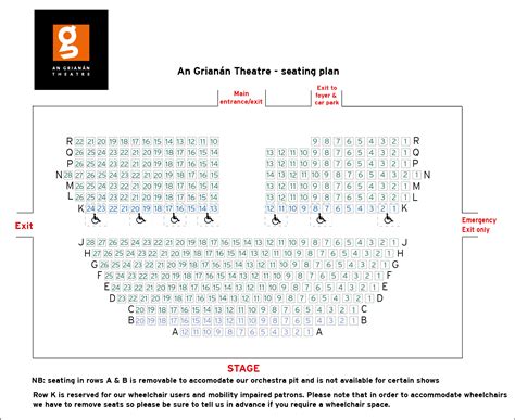 Shanklin Theatre Seating Plan