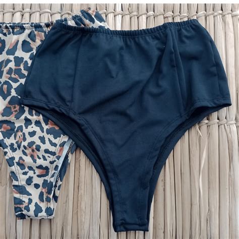 Calcinha Biquini Hot Pants Cintura Alta Moda Praia SHEIN Brasil