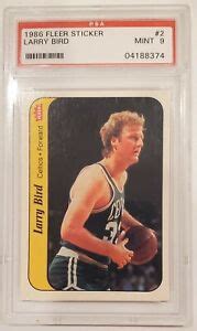 Larry Bird 1986 Fleer Sticker Base Price Guide Sports Card Investor