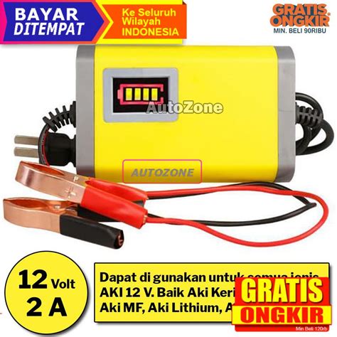 Jual Charger Aki Motor Mobil Portable Otomatis Auto On Off Charger