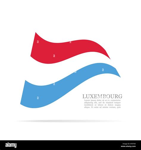 Luxembourg National Flag Waving Vector Icon Stock Vector Image And Art