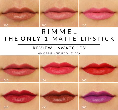 Rimmel The Only One Matte Lipsticks Review Swatches Try On Barely There Beauty A