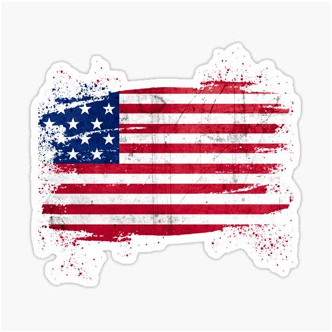 American Flag Usa Sticker For Sale By Hedgehog633 Redbubble