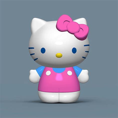 3d Model Hello Kitty Sanrio Vr Ar Low Poly Cgtrader