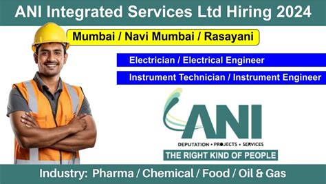 Ani Integrated Services Ltd Hiring Hiring For Electrician