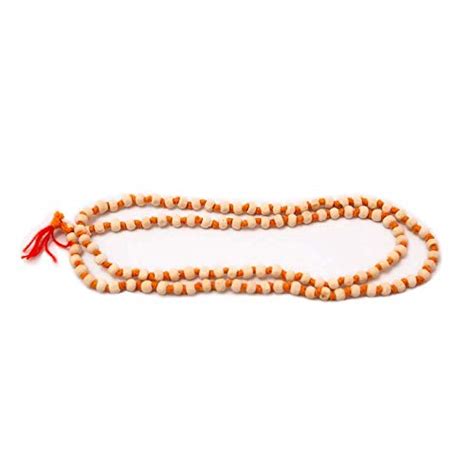 Pooja Ghar White Sandalwood Safed Chandan Mala Rosary For Wearing And