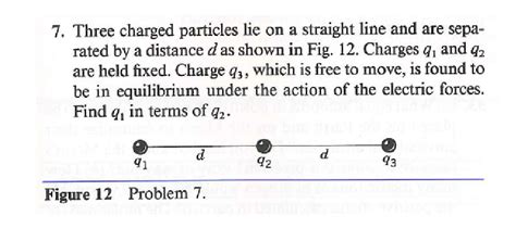 Answered 7 Three Charged Particles Lie On A Straight Line And Are