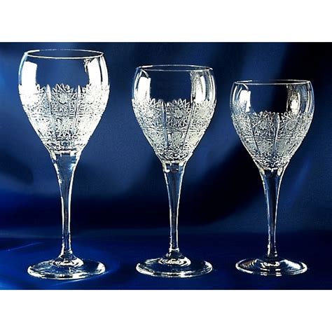 Coffret De 6 Verres à Vin Cristal De Bohème