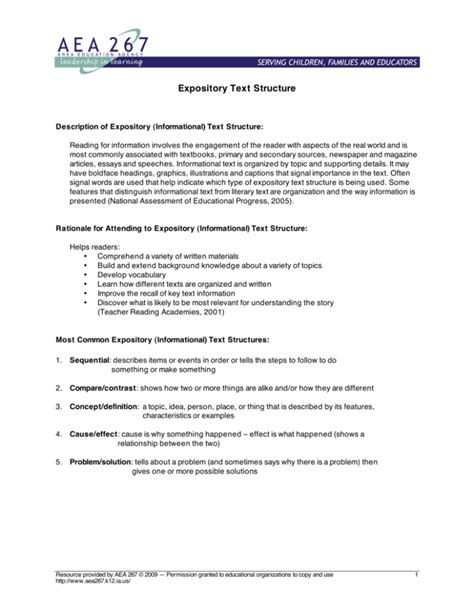 Expository Text Structure