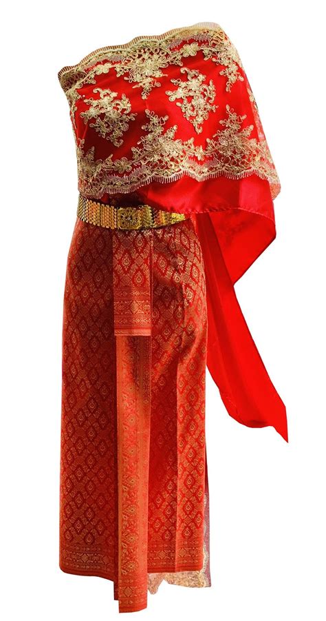 Set Of Thai Traditional Vintage Sabai Shirt And Skirt For Adults Etsy