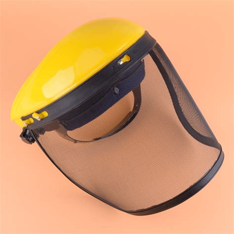 Letaosk Wire Mesh Safety Helmet Face Shield With Visor Combo Mask For Lawn Mower Cutter Chainsaw