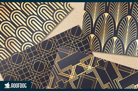 Art Deco Digital Paper Gold Foil Det Digital Paper Art S Art Deco