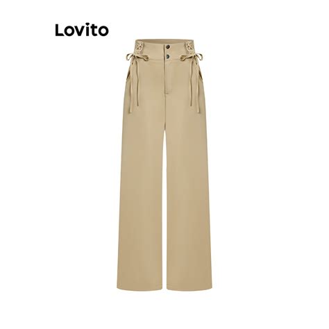 Lovito Cal A Casual Lisa Renda Para Mulheres L Ad Shopee Brasil