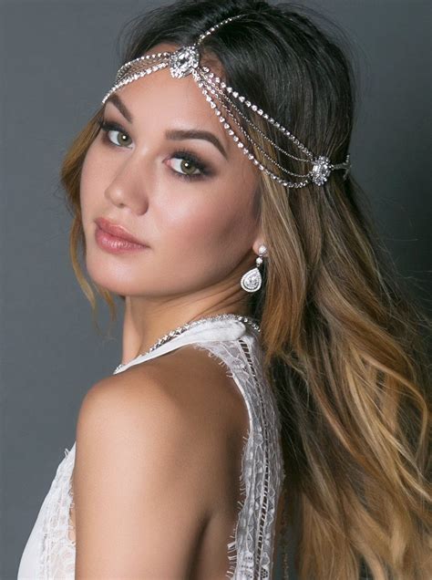 Silver Shimmering Bridal Crystal Headpiece Handcrafted With Rhodium