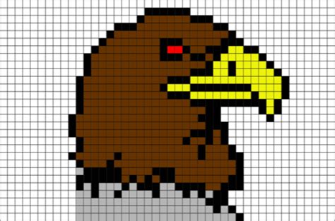 Minecraft Pixel Art Eagle