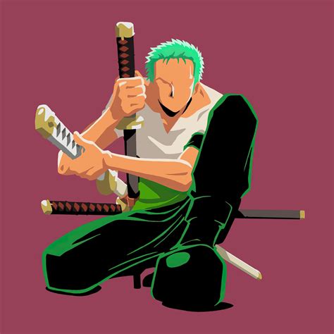 Roronoa Zoro Wallpaper 4k Illustration Faceless One Piece