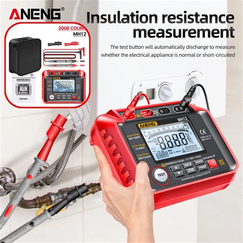 Aneng MH12 Isolatieweerstand Meter Digitale Megohmmeter Ohm Ac Dc