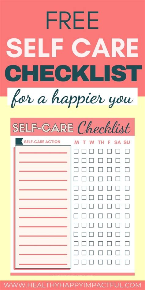 17 Best Weekly Self Care Checklists For 2023 Artofit